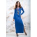 Embroidered maxi dress "Spring" Electric